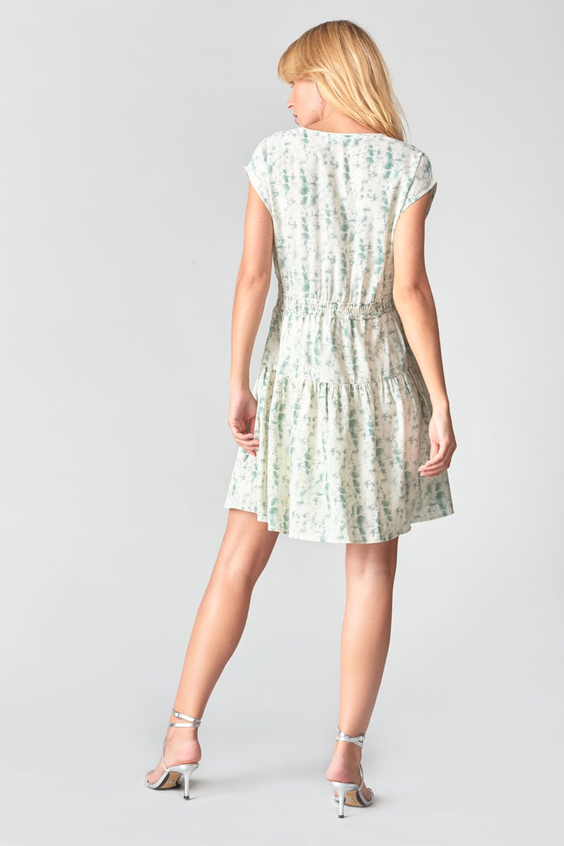 Robe Jasna tie and dye vert d'eau