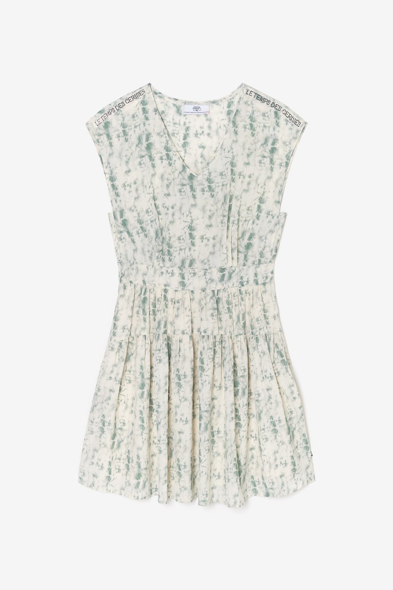 Robe Jasna tie and dye vert d'eau