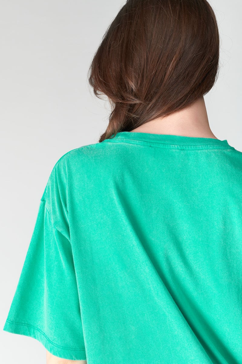 T-shirt Kathleen vert délavé