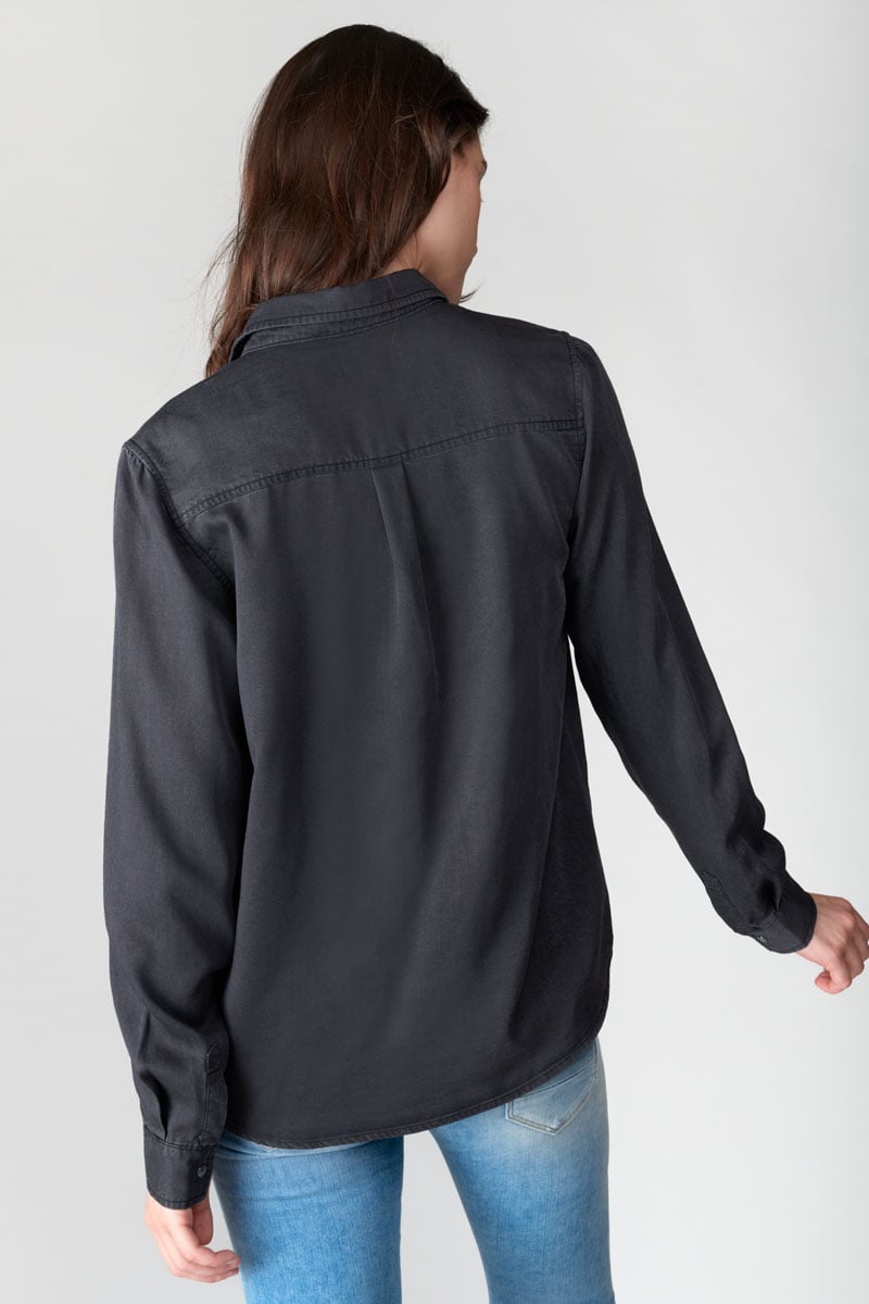 Chemise Laelia en tencel noir