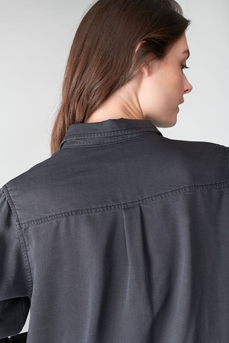 Chemise Laelia en tencel noir