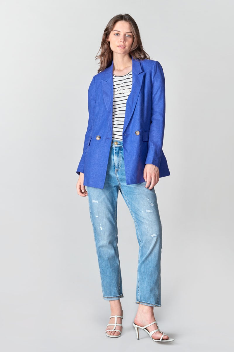 T-shirt Lilas à rayures