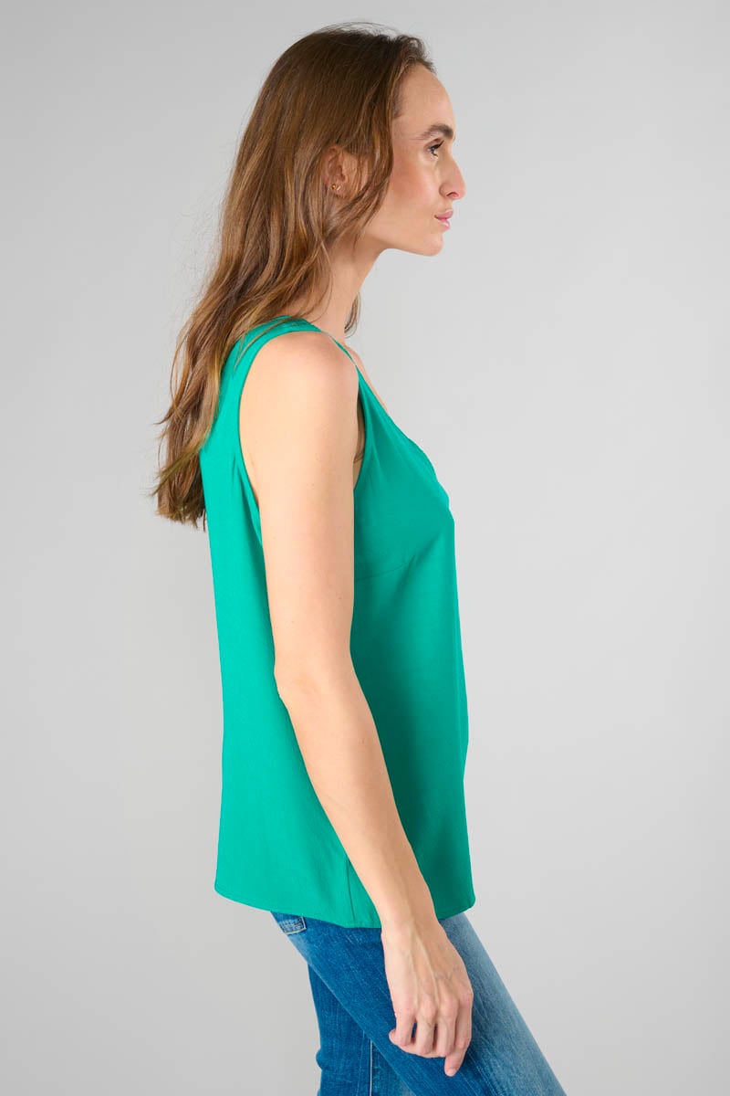 Top Marjoli en tencel vert émeraude