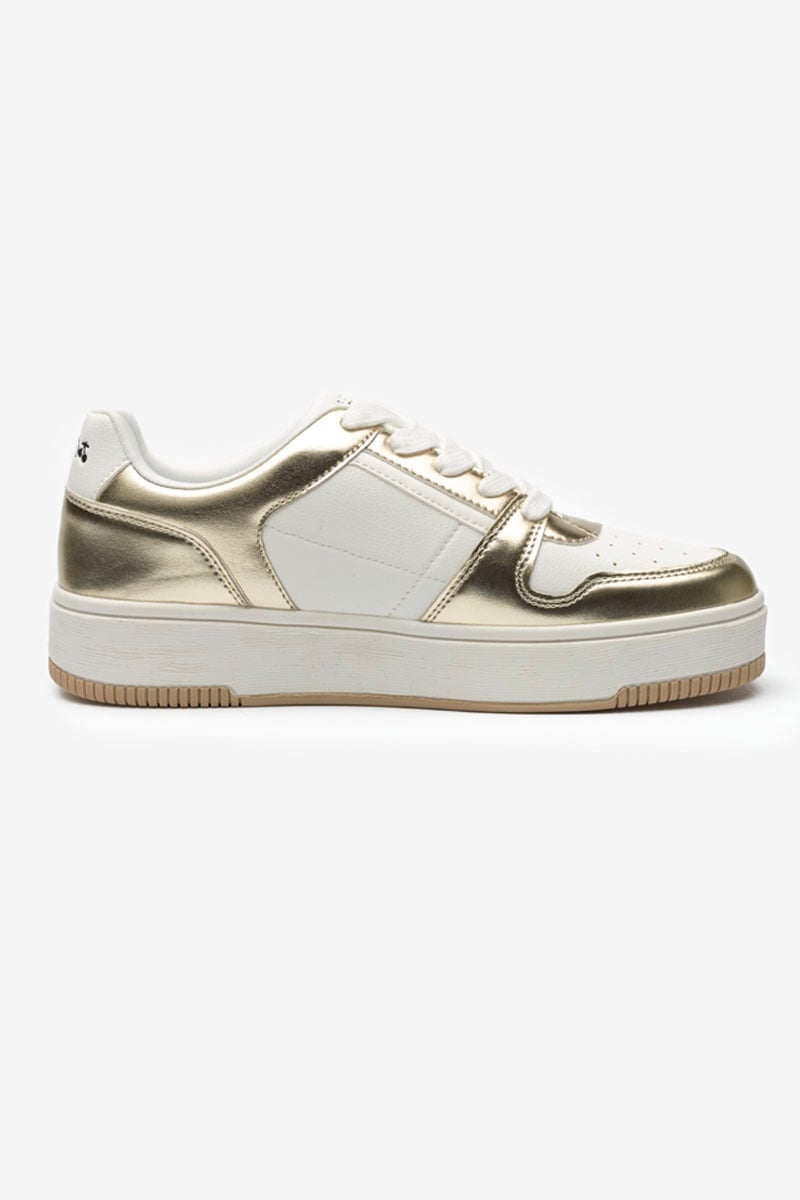 Baskets Marly blanches et dorées
