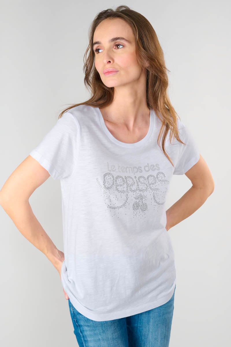 T-shirt Marty blanc imprimé