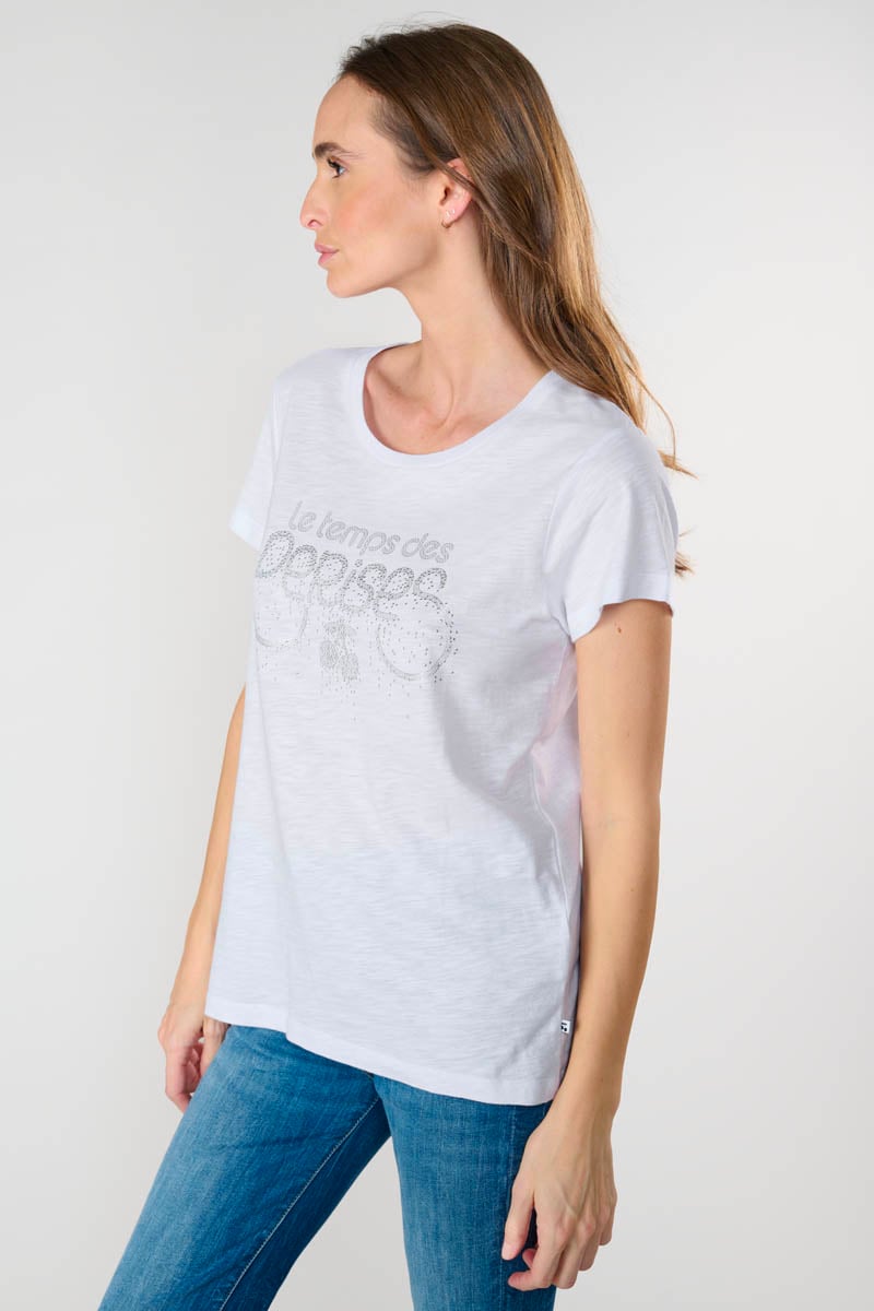 T-shirt Marty blanc imprimé