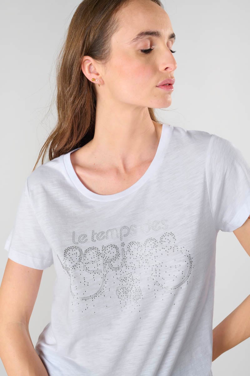 T-shirt Marty blanc imprimé