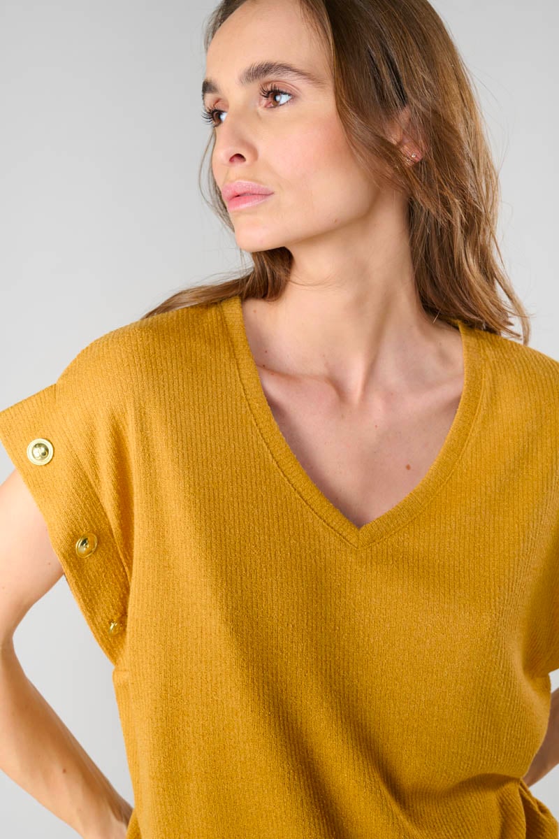 T-shirt Narciss moutarde