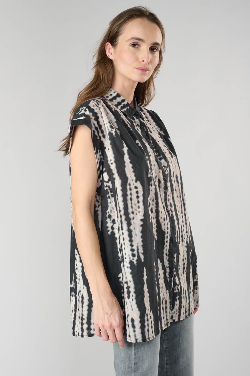 Chemise Natali tie and dye noir