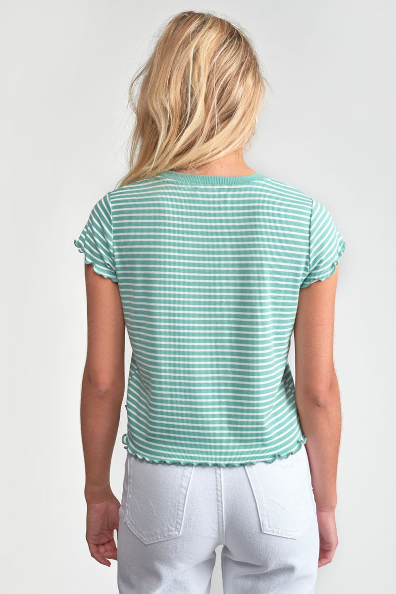 T-shirt Driadigi à rayures vert d'eau