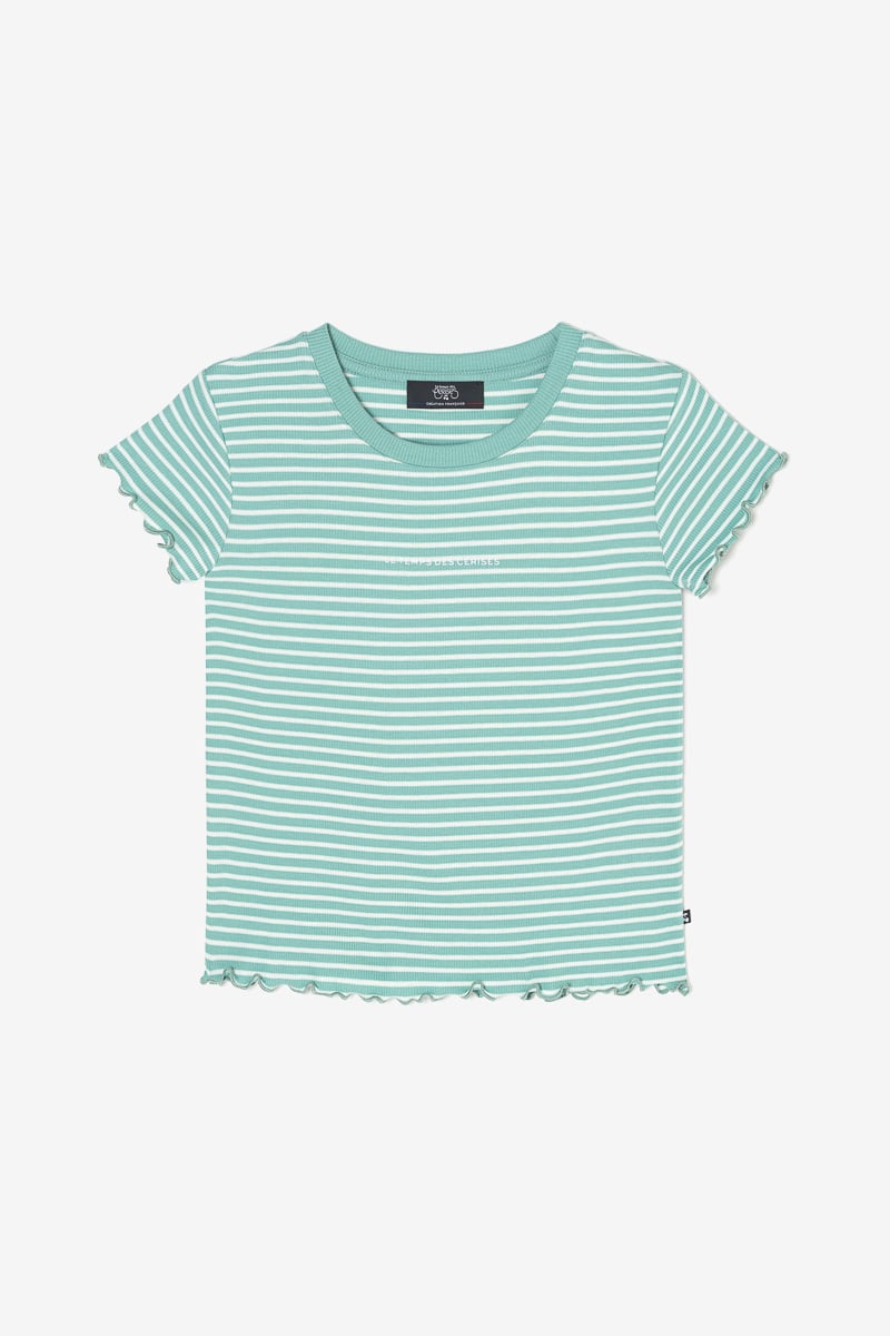 T-shirt Driadigi à rayures vert d'eau