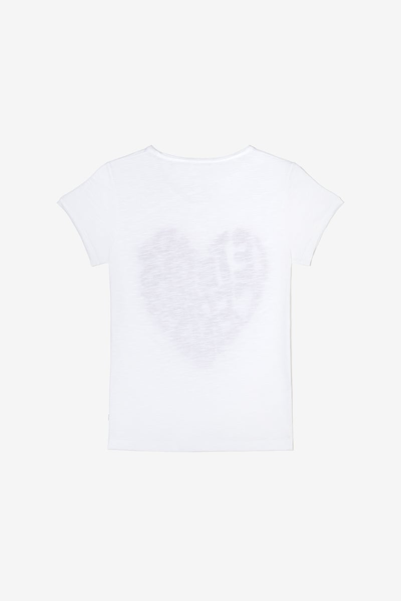 T-shirt Isaakgi blanc imprimé