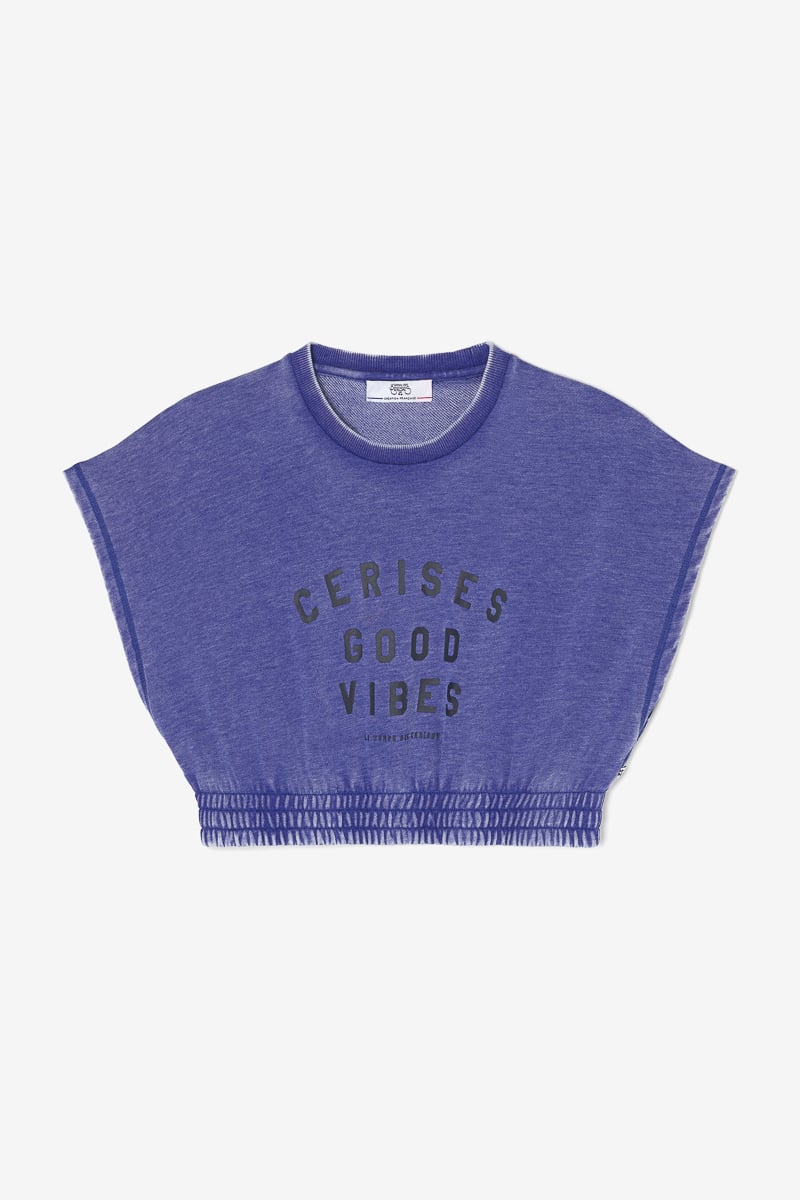 Sweat court Naellegi bleu