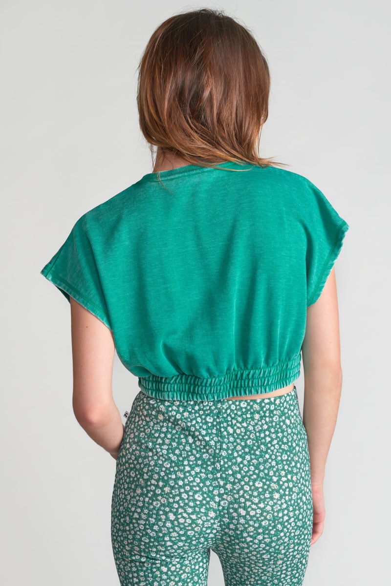 Sweat court Naellegi vert menthe