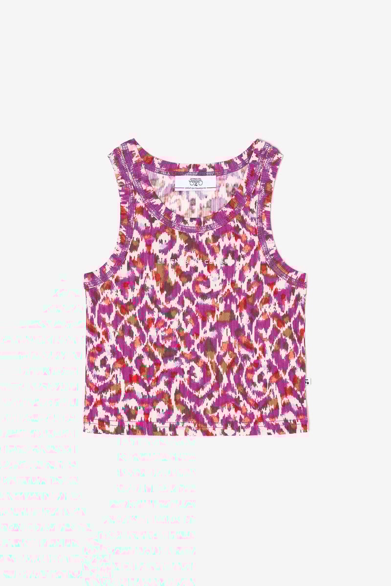 Top court Norigi à motif ethnique