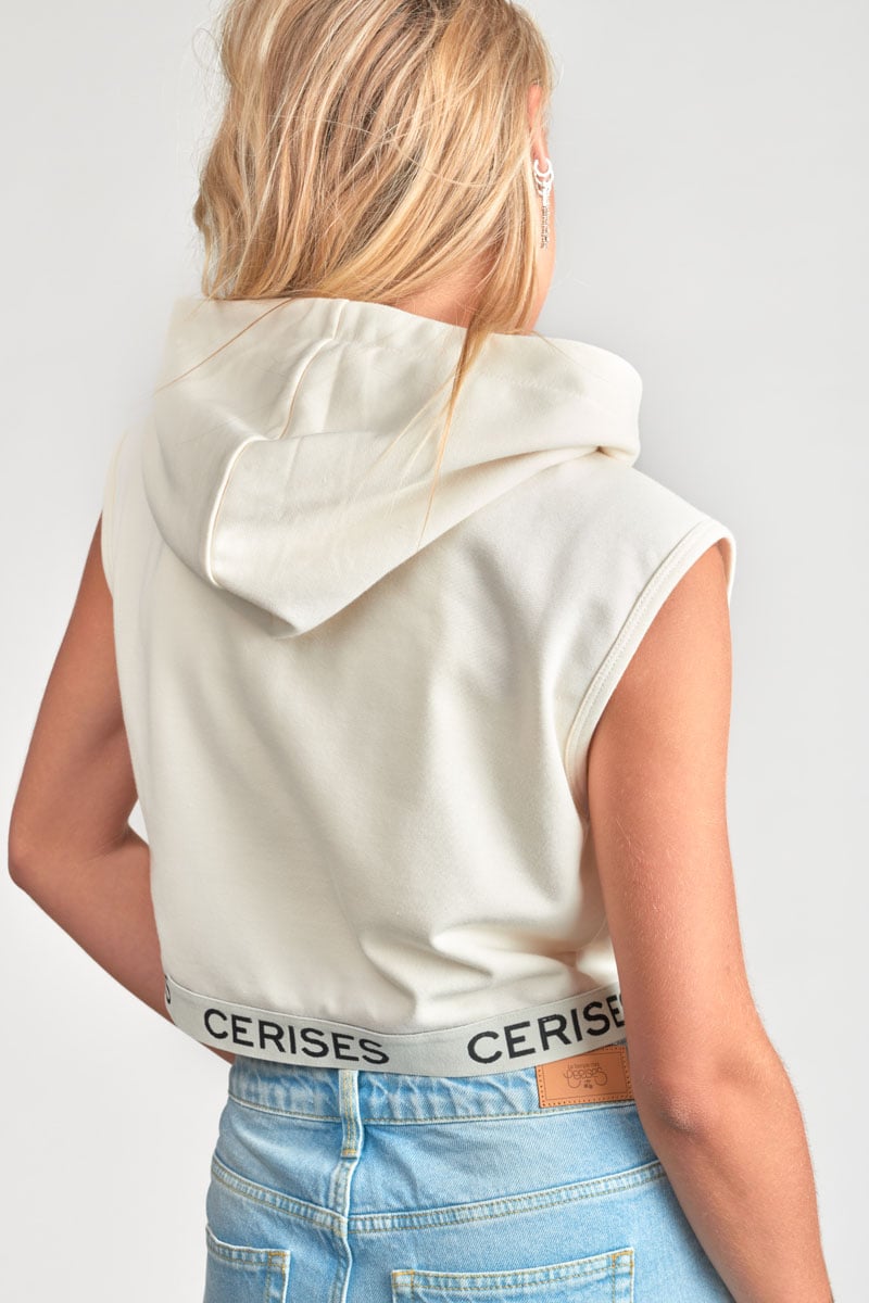 Veste zippée Ounagi crème