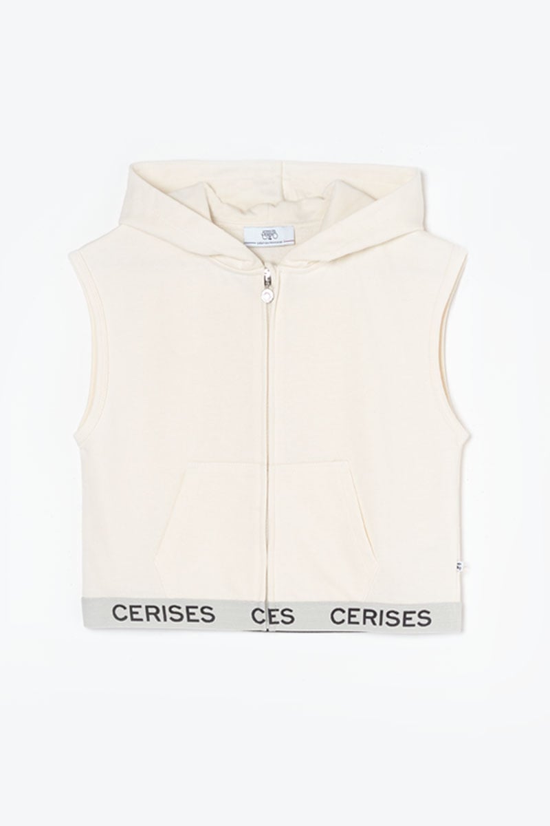 Veste zippée Ounagi crème