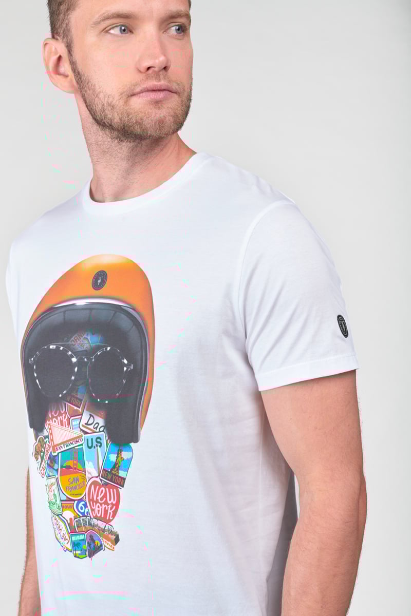 T-shirt Jake blanc imprimé