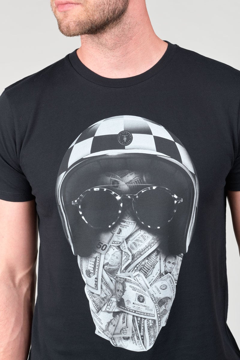 T-shirt Peralta noir imprimé