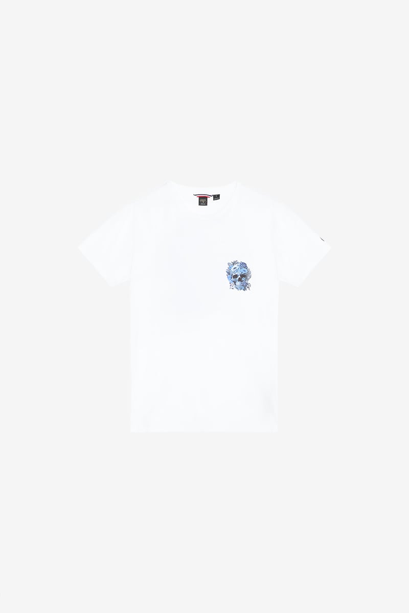 T-shirt Santiago blanc imprimé