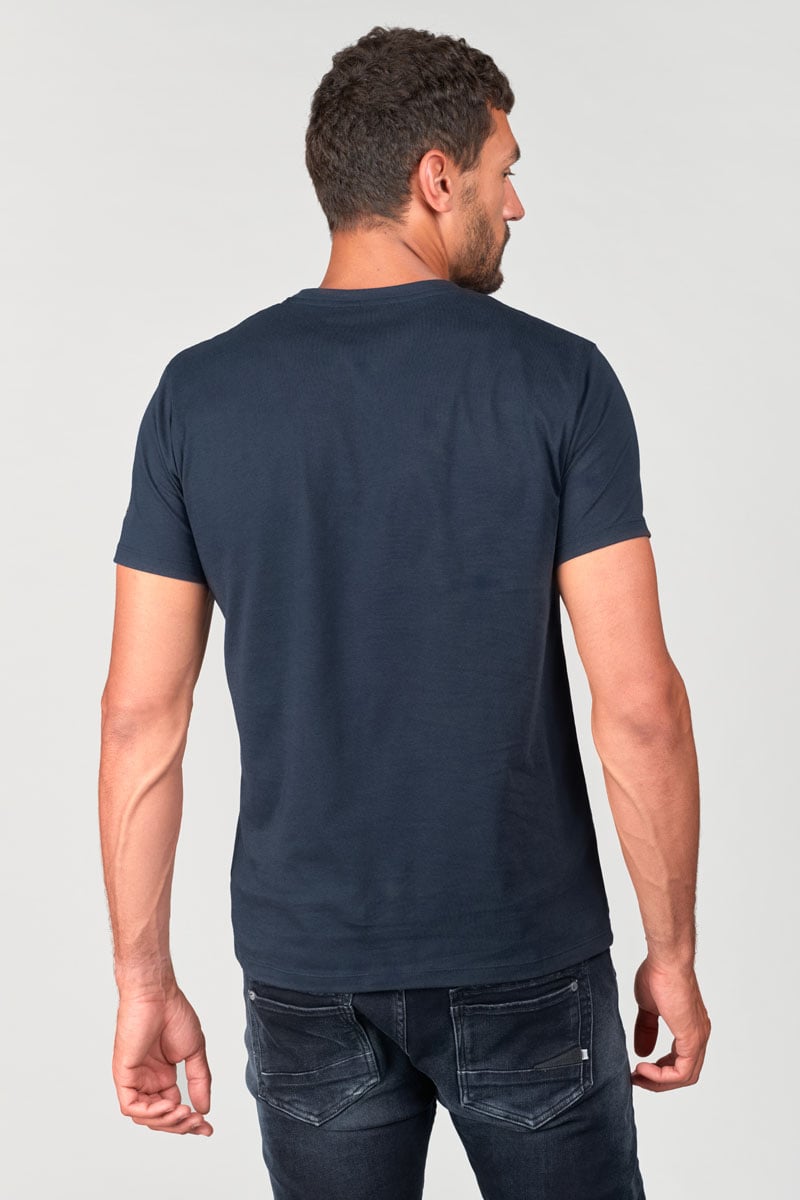T-shirt Stenley bleu marine imprimé
