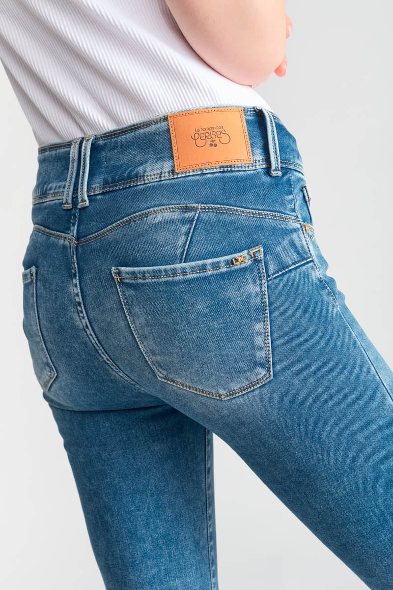 Jeans ultra pulp slim Farmer taille haute 7/8ème bleu N°3