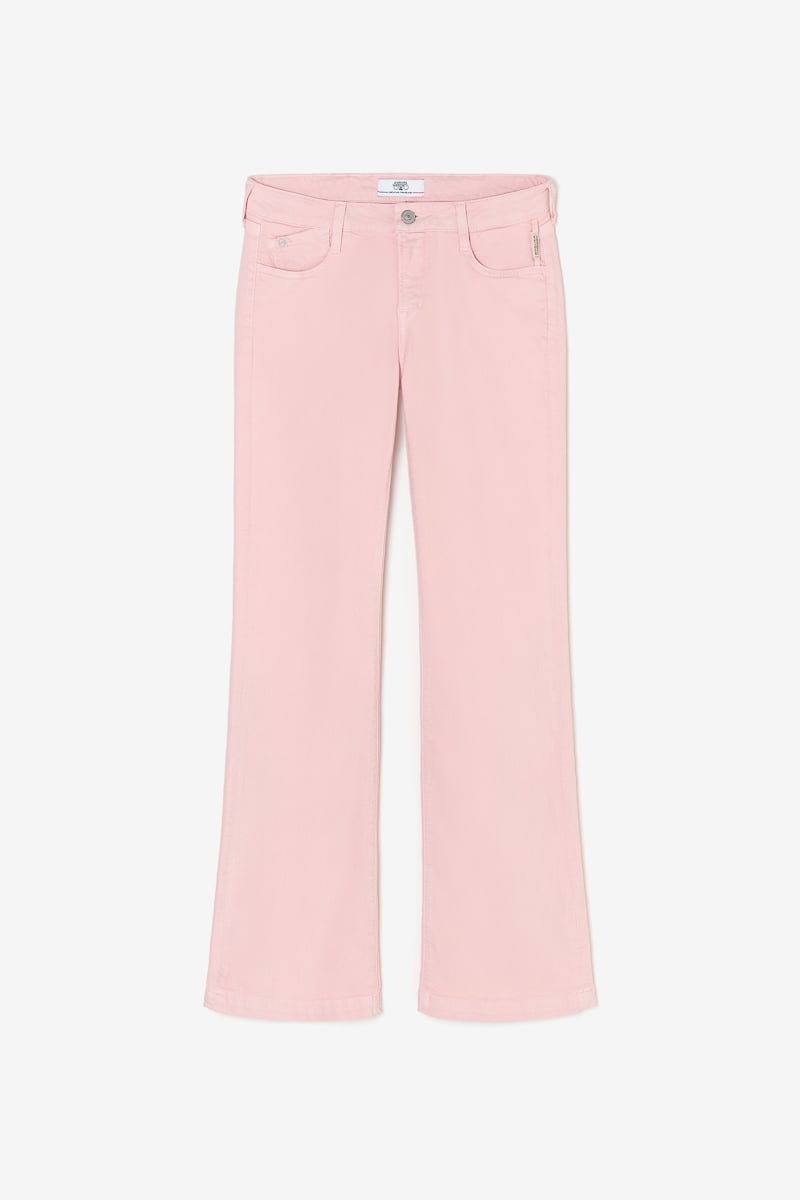 Jeans flare Maes rose pastel