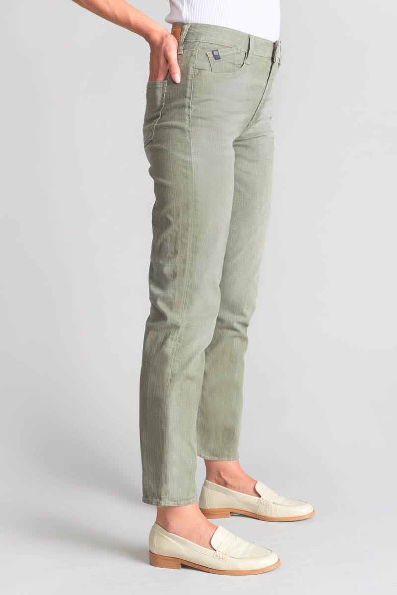 Marylou 400/17 mom taille haute 7/8ème jeans kaki