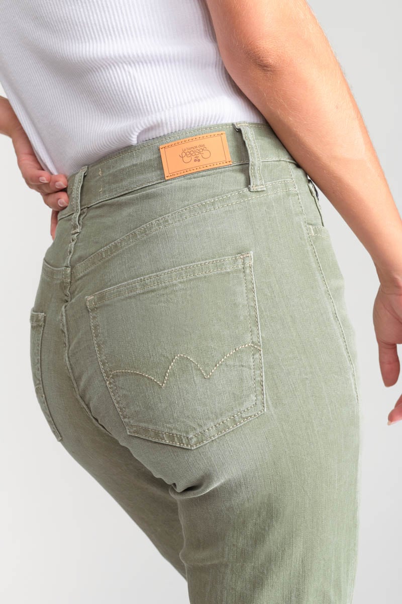 Marylou 400/17 mom taille haute 7/8ème jeans kaki