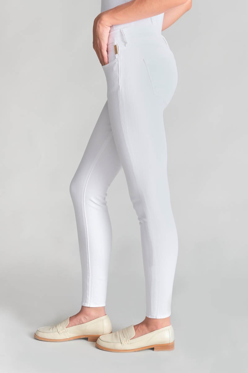 Jeans power skinny 7/8ème blanc 