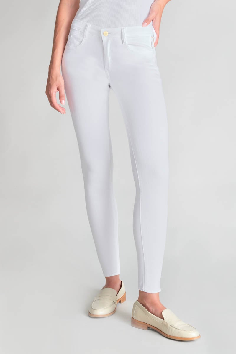 Jeans power skinny 7/8ème blanc 