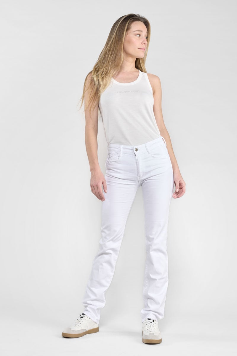 Jeans pulp regular taille haute blanc 