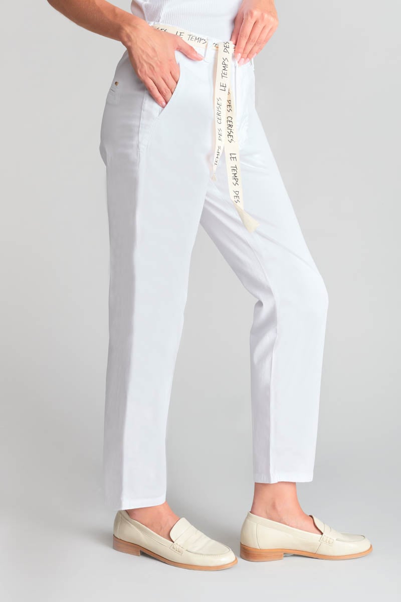 Pantalon chino loose Arlo blanc