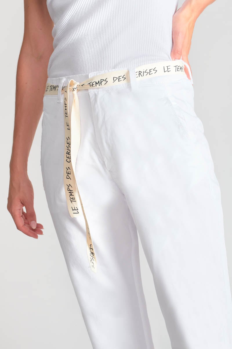 Pantalon chino loose Arlo blanc