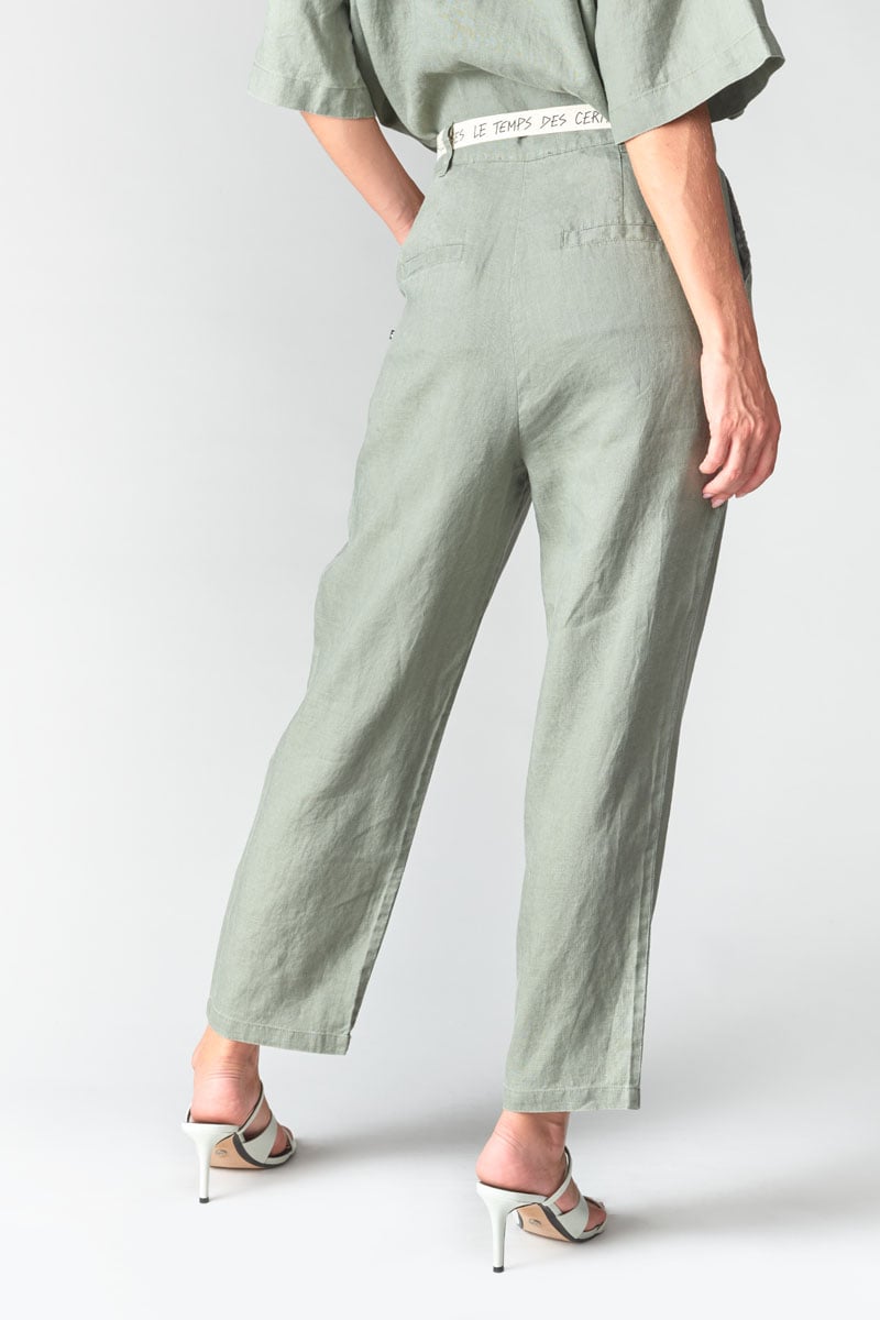 Pantalon en lin Rufa kaki