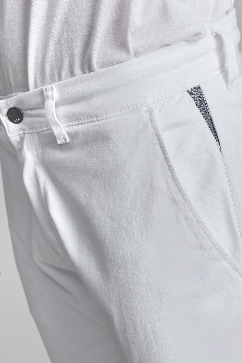 Pantalon chino large Cesar blanc