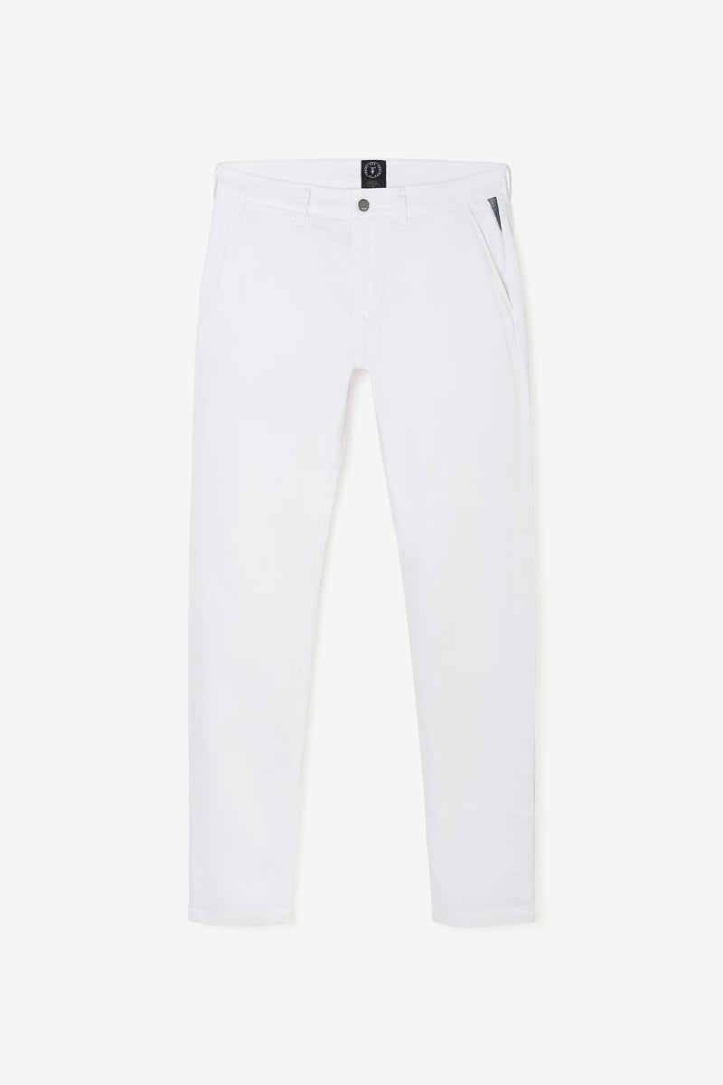 Pantalon chino large Cesar blanc