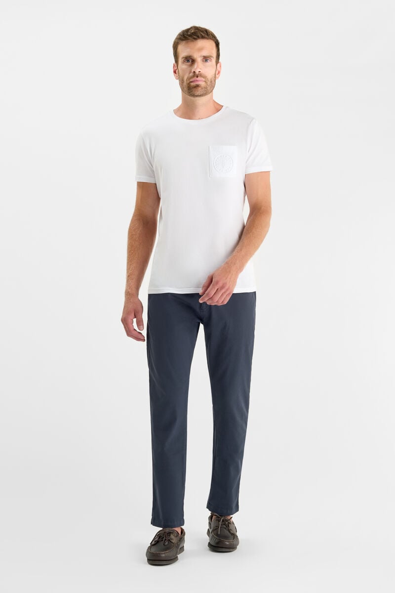 Pantalon chino large Cesar bleu marine
