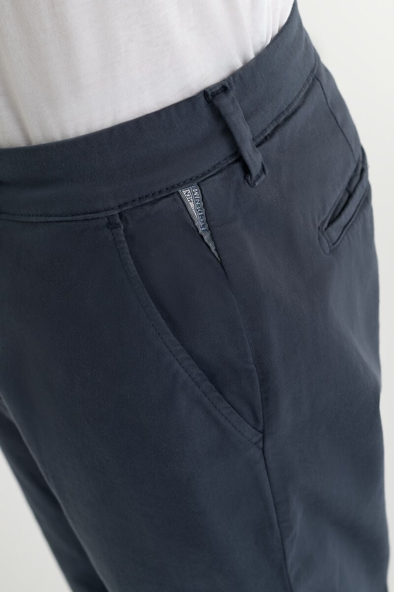 Pantalon chino large Cesar bleu marine