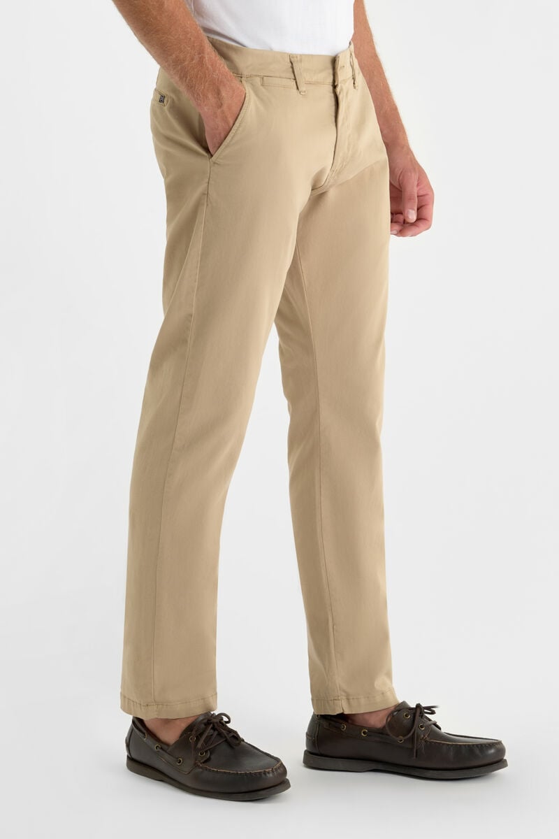 Pantalon chino large Cesar beige sable