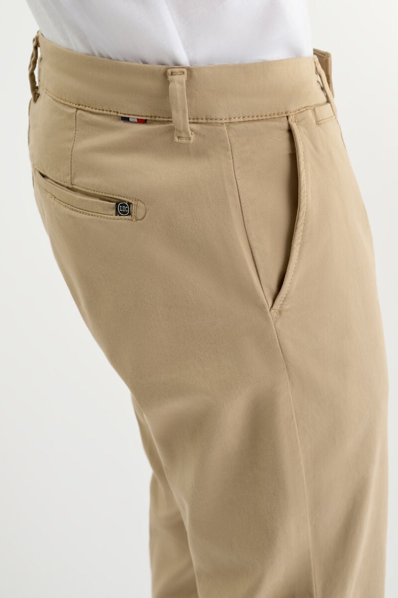 Pantalon chino large Cesar beige sable