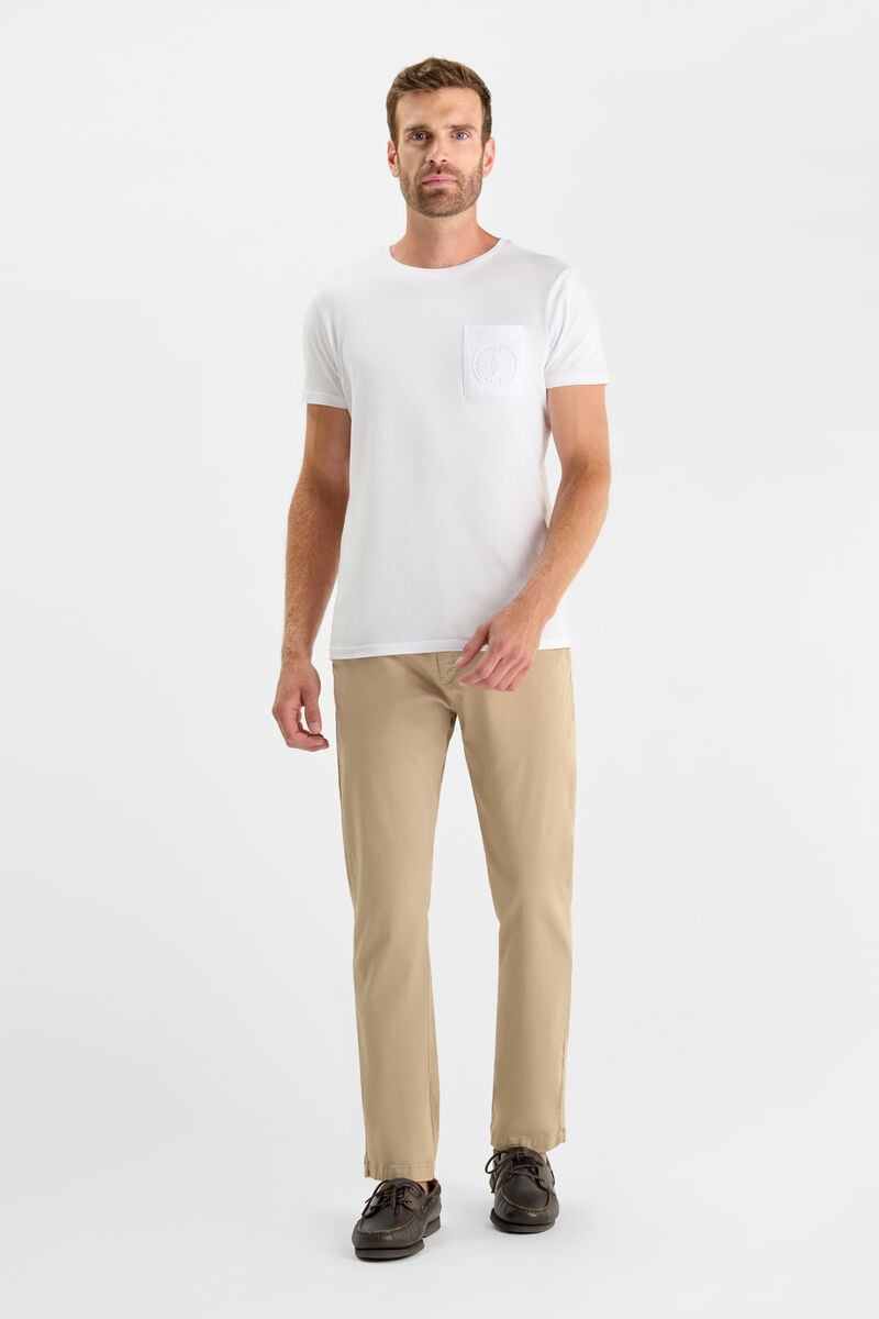 Pantalon chino large Cesar beige sable