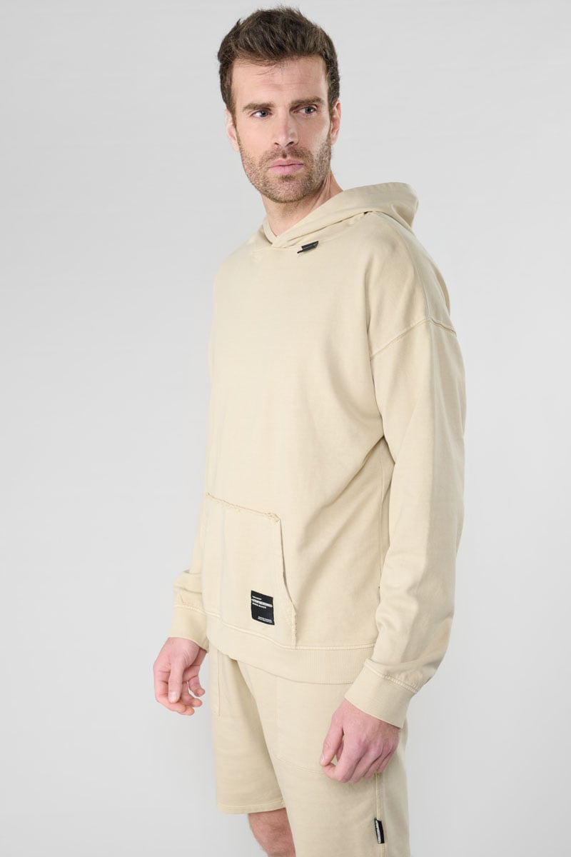 Sweat à capuche Anibo beige 
