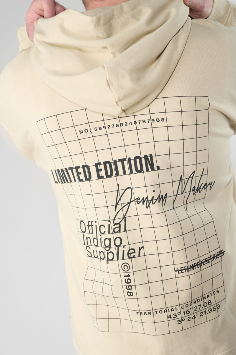 Sweat à capuche Anibo beige 