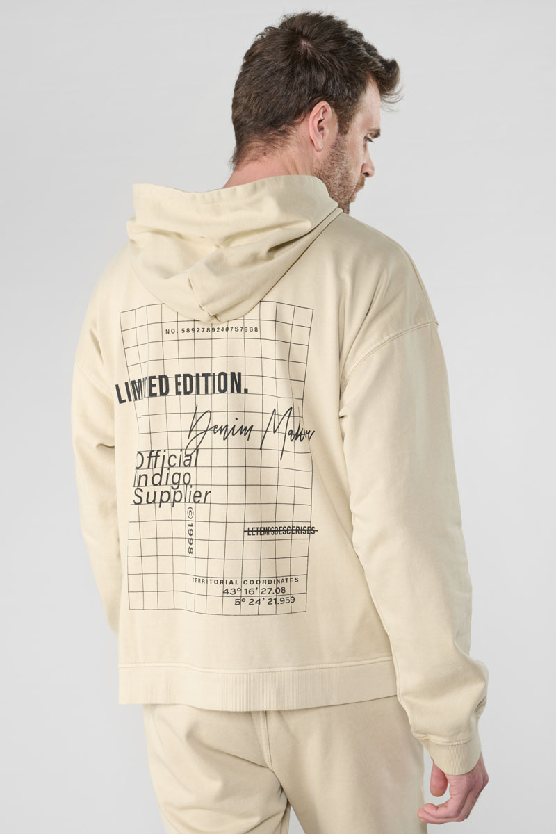 Sweat à capuche Anibo beige 