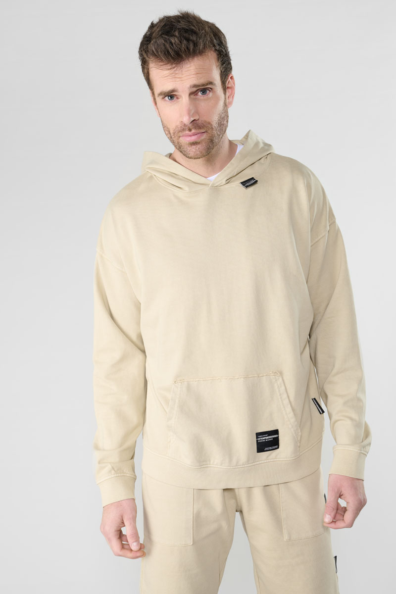 Sweat à capuche Anibo beige 
