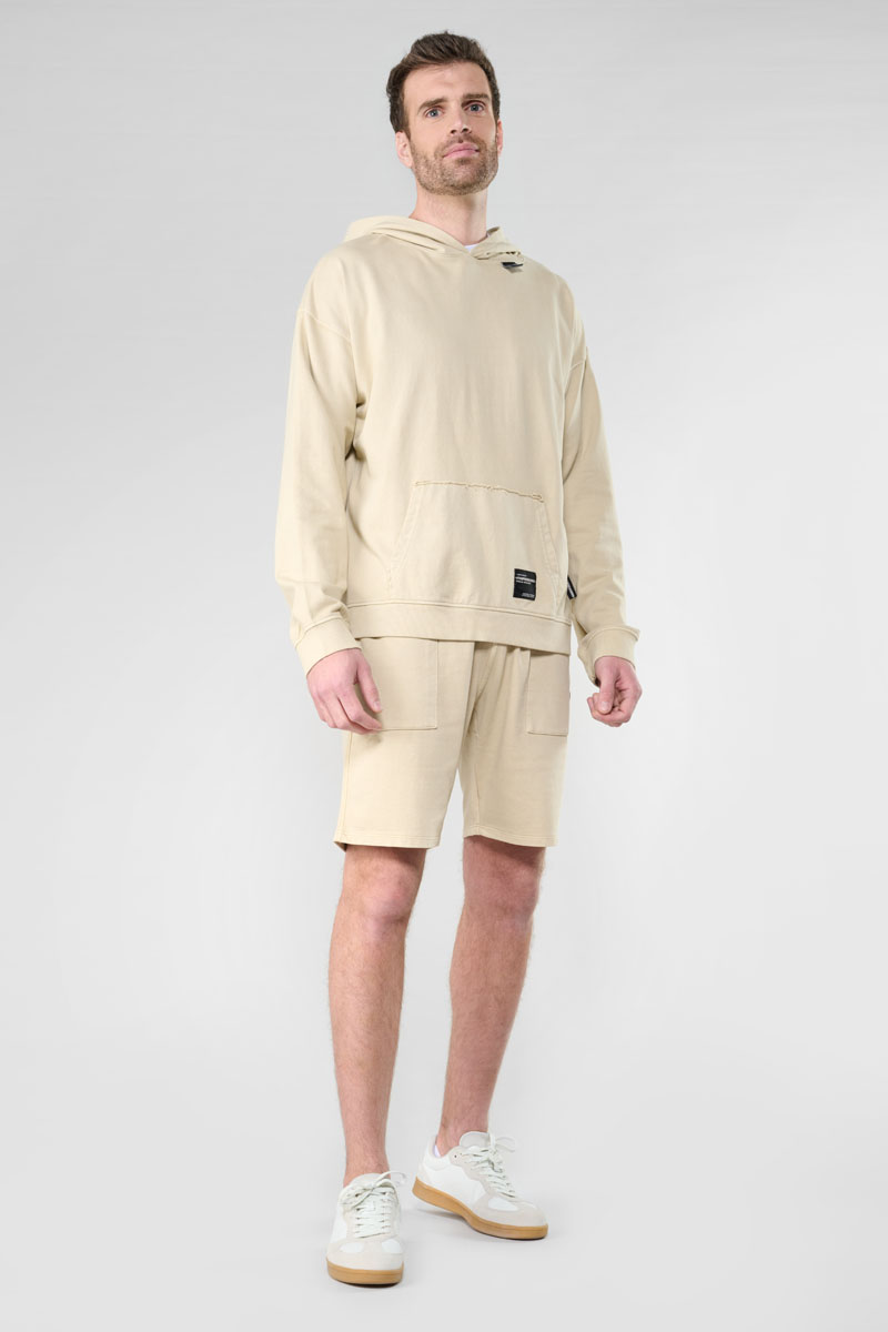 Sweat à capuche Anibo beige 