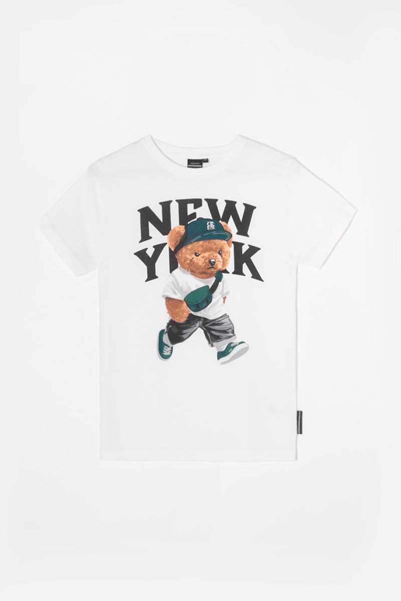 T-shirt Bambo blanc imprimé