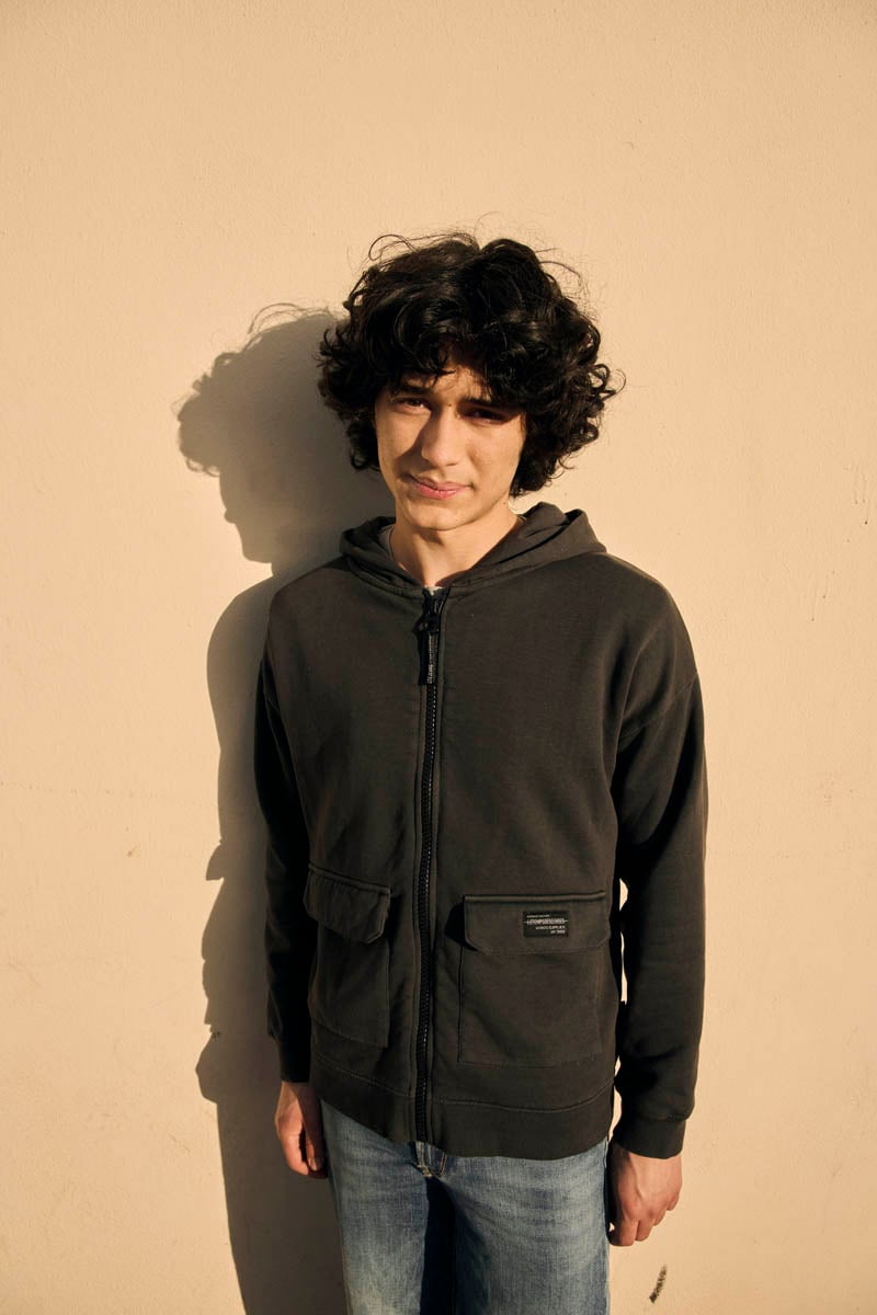 Veste zippée Batibo grise