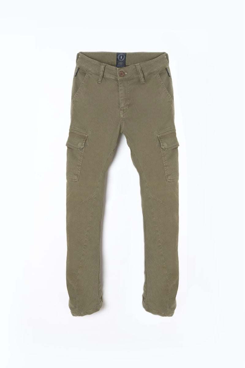 Pantalon Kalvin tapered arqué kaki